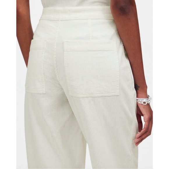 Madewell Emmett Wide-Leg Corduroy Pants Ivory Cream P26 Classic Petite Boho - Picture 3 of 14